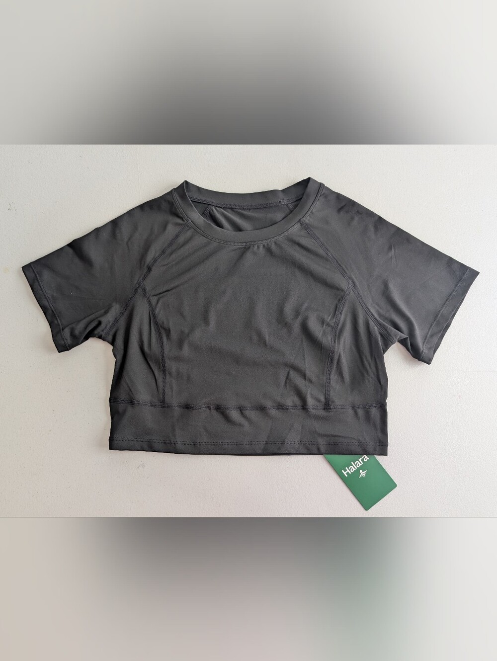 NWT Halara black crop top, medium